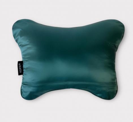 Дорожный плед-пончо пуховый "Travel Cape Plaid Grass" AQUA, 130х170