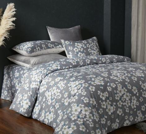 Постельное белье с одеялом "Kazanov.A." Зара (графит жемчуг) Велюр/Egypt Cotton, Евро