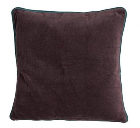 Подушка декоративная "G&C" темный сливовый (кант бирюзовый), 50х50
