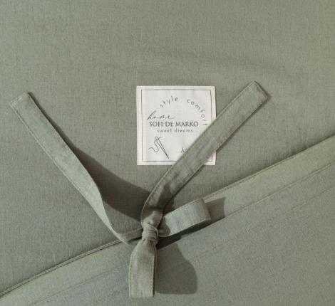 Постельное белье "Sofi de Marko" Аредель (олива) Лён, 1,5 спальный
