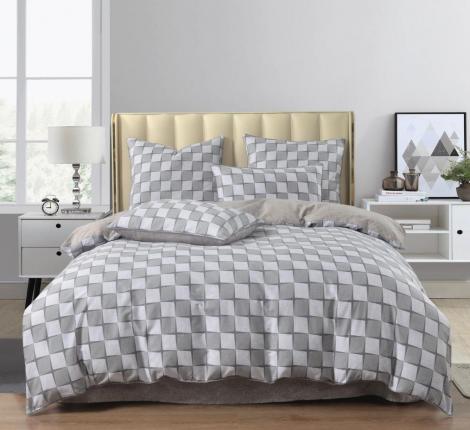 Постельное белье "Sofi de Marko" Бонифаций (серый) Сатин, Евро