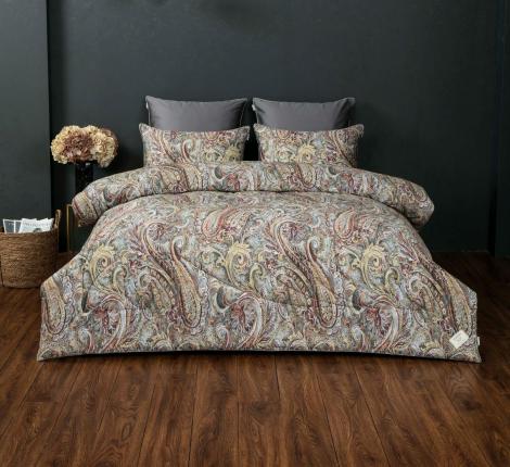 Постельное белье с одеялом "Kazanov.A." Агра (бургунд платина) Велюр/Egypt Cotton,  Евро