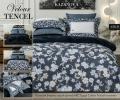 Постельное бельё с одеялом "Kazanov.A." Камелия (индиго серый деним) Велюр/Egypt Cotton/Тенсел, Семейный