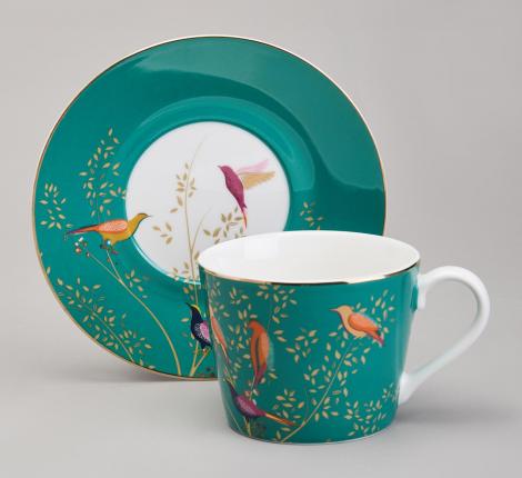 Чайный набор "GOLDEN BIRDS" 419-131 на 2 персоны, 4 предмета (220 мл)