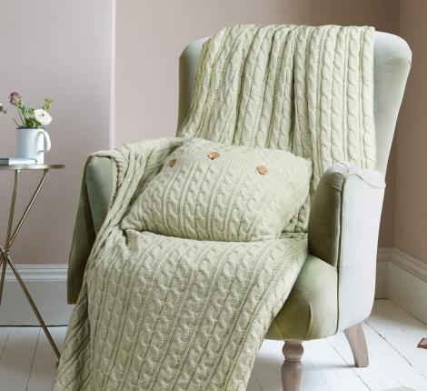 Плед вязаный "Sofi de Marko" Джовани (морская волна), 220х240