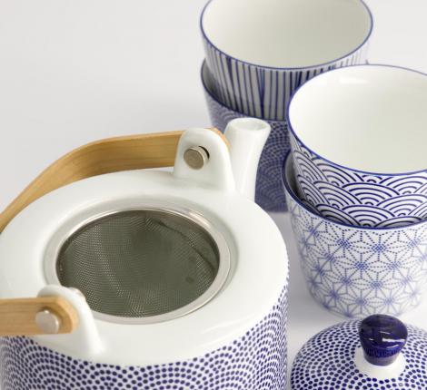 Чайный набор "Nippon Blue" на 4 персоны, 5 предметов 