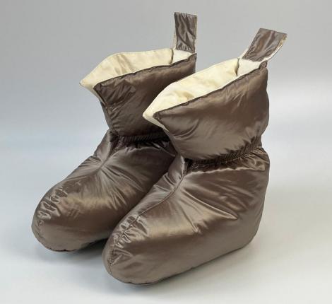 Сапожки-носочки пуховые "Comfort Socks Travel Grass" Milk Chocolate, 40-45 р.
