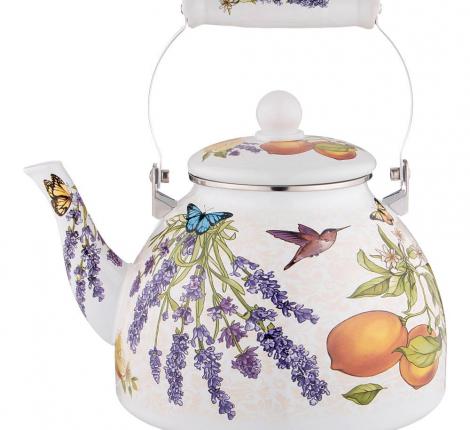 Чайник эмалированный "ПРОВАНС ЛИМОНЫ", 4,0 л