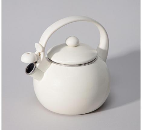 Чайник эмалированный со свистком "CHARM", 2,2 л (молочный)