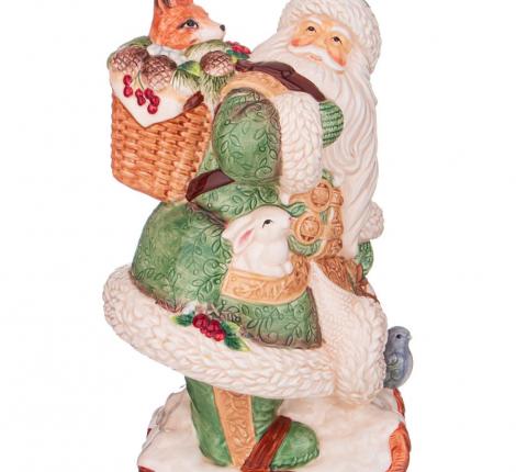 Фигура "ДЕД МОРОЗ НА ЛЫЖАХ", 19*18*31 см