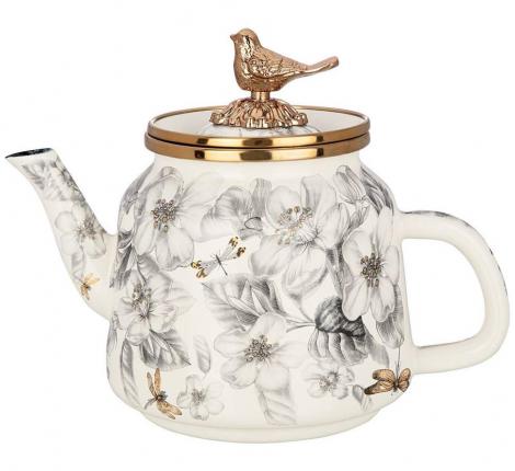 Чайник эмалированный "ЯБЛОНЕВЫЙ САД" 950-533, 1,0 л