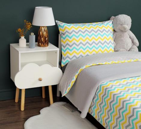 Постельное белье "Siberia" Зигзаг (желтый) Ранфорс, 1,5 спальный