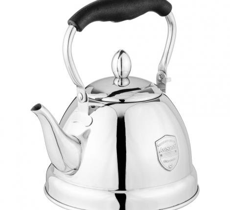 Чайник со свистком и складывающейся ручкой "ТЮДОР", 1,0 л (стальной)