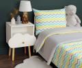 Постельное белье "Siberia" Зигзаг (желтый) Ранфорс, 1,5 спальный