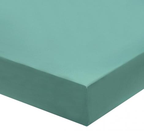 Простынь на резинке "Blanc des Vosges" сатин-делюкс, 200х200х30 celadon (бирюзовый)