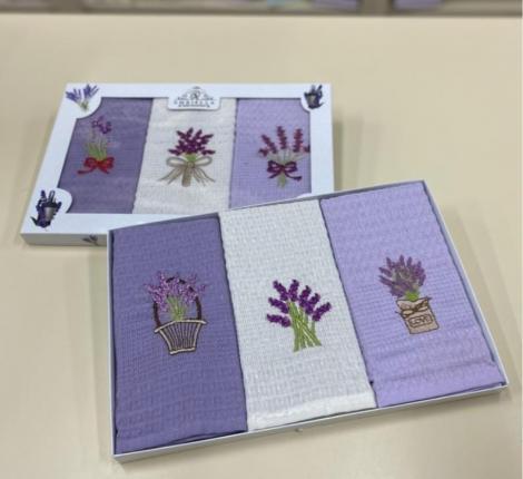 Набор вафельных салфеток "AMBIELLA" ЛАВАНДА, 40х60-3 шт.
