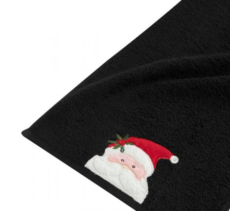 Полотенце Arya с вышивкой Рождество 50x90 Santas Hat, Черный