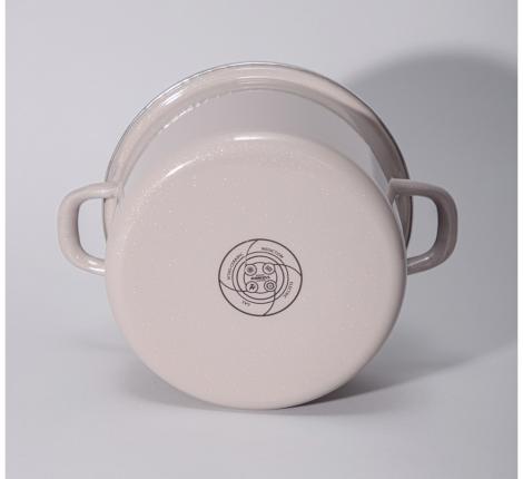 Кастрюля эмалированная с крышкой "CHARM", 3,5 л (кофейный)