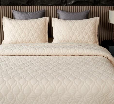 Покрывало "Sofi de Marko" Нобилис (кремовый) Велюр, 240х260