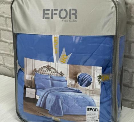 Постельное бельё c одеялом EFOR SATEN  A.MAVI (голубой), Евро
