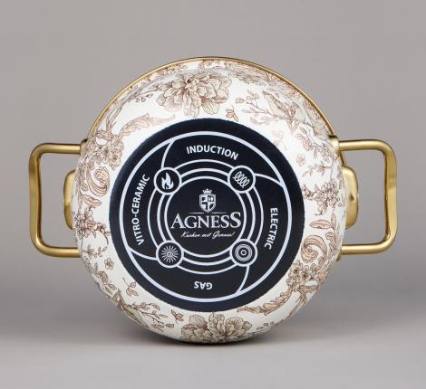 Набор эмалированных кастрюль с крышкой "ROYAL GARDEN", 6 предметов