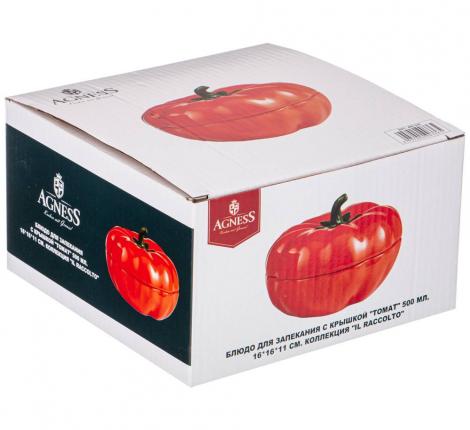 Блюдо для запекания с крышкой "ТОМАТ" коллекция "IL RACCOLTO", 500 мл