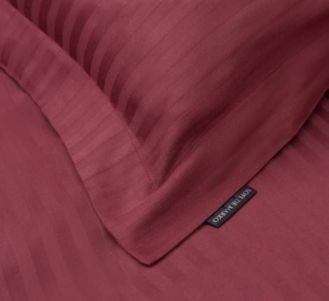 Постельное белье "Sofi de Marko" Моне (бордо) Страйп Сатин, Евро
