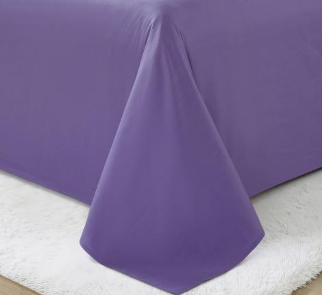 Постельное бельё "KARTEKS" сатин однотонный с кантом HK-05 (сиреневый), 2 спальный