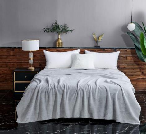 Плед "Sofi de Marko" София (светло-серая1) Велсофт, 220х240
