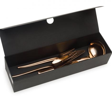 Набор столовых приборов "HERDMAR" STICK COPPER на 6 персон, 24 предмета