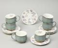Чайный набор "ВРЕМЕНА ГОДА" 42-567 на 6 персон, 12 предметов (250 мл), серый