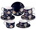 Чайный набор "КОБАЛЬТ" 86-2553-2 на 6 персон, 12 предметов (190 мл)