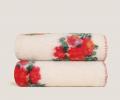 Плед шерстяной Frati "MARY FLOWER" WHITE, 150x200 шерсть 55% полиэстер 45%, 1070г