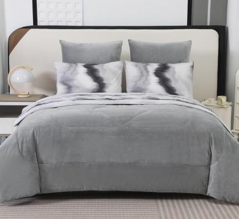 Постельное белье с одеялом "Sofi de Marko" Роберто №20 Велюр/Сатин, Евро