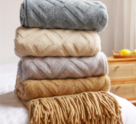 Плед вязаный PA-13, 130х220