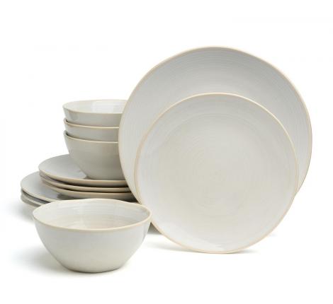 Набор посуды обеденный  BRONCO "CONCEPT" на 4 персоны, 12 предметов (бежевый)