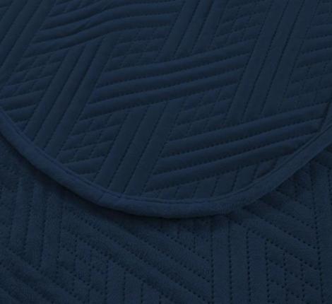 Покрывало из вареного бархата "KARTEKS" 03, 230х250 (синий)