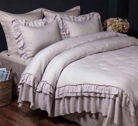 Постельное белье с одеялом "Kazanov.A." Blamange (нюдовая пудра) Nano Cotton, 1,5 спальный