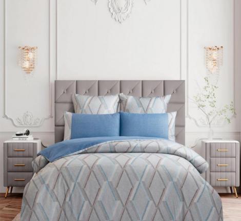 Постельное бельё "KARTEKS" жаккардовый сатин АКВАРЕЛЬ CVP 05, 2 спальный