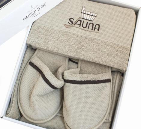 Набор для сауны мужской Maison Dor "DUFOUR" (бежевый)