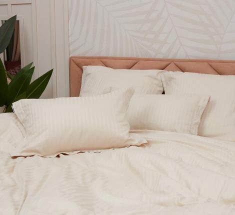 Постельное белье "Sofi de Marko" Моне (крем) Страйп Сатин, 1,5 спальный