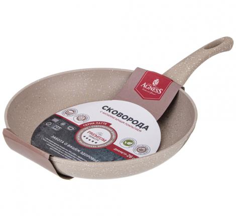 Сковорода AGNESS "LATTE", диаметр 26 см