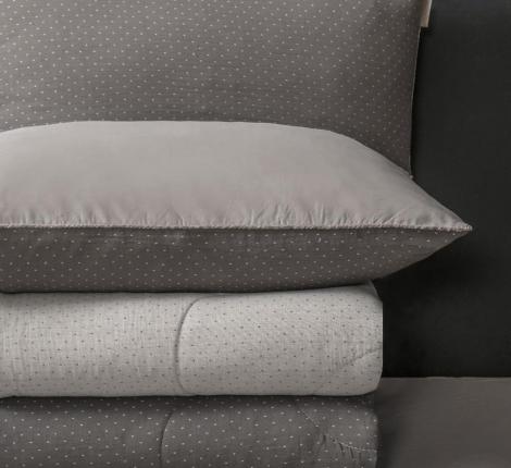 Постельное белье с одеялом "Kazanov.A." Хаят (платина бежевый) Муслин, Евро