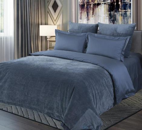 Постельное белье "Kazanov.A." Lindor Premium (деним платина) Egypt Cotton, Евро