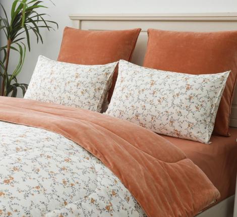 Постельное белье с одеялом "Sofi de Marko" Роберто №32 Велюр/Сатин, Семейный