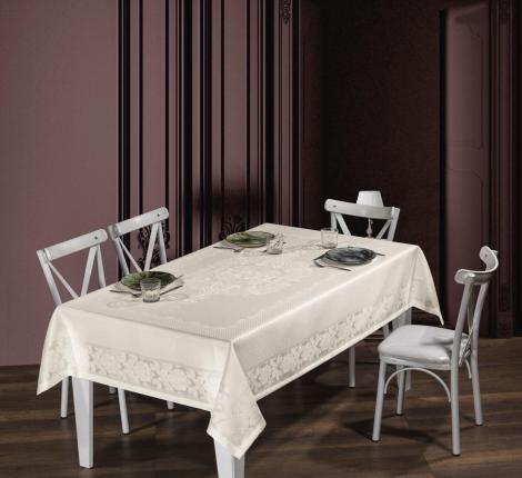 Скатерть "DO&CO" броде жаккард 160х220 VIYANA, кремовый