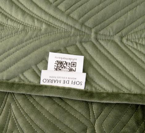 Покрывало "Sofi de Marko" Таира (хаки) Велюр, 240х260