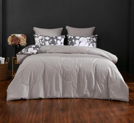 Постельное белье с одеялом "Kazanov.A." Адели (графит макиато) Сатин, Евро