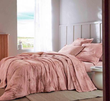 Постельное бельё "Blanc des Vosges" CARNET DE VOYAGE rose (розовый) перкаль, Евро