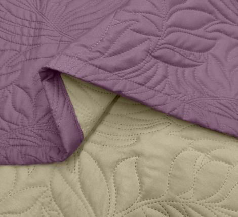 Покрывало Primavelle "ARTI" Биософт 140х200, Листья Фиолетовый